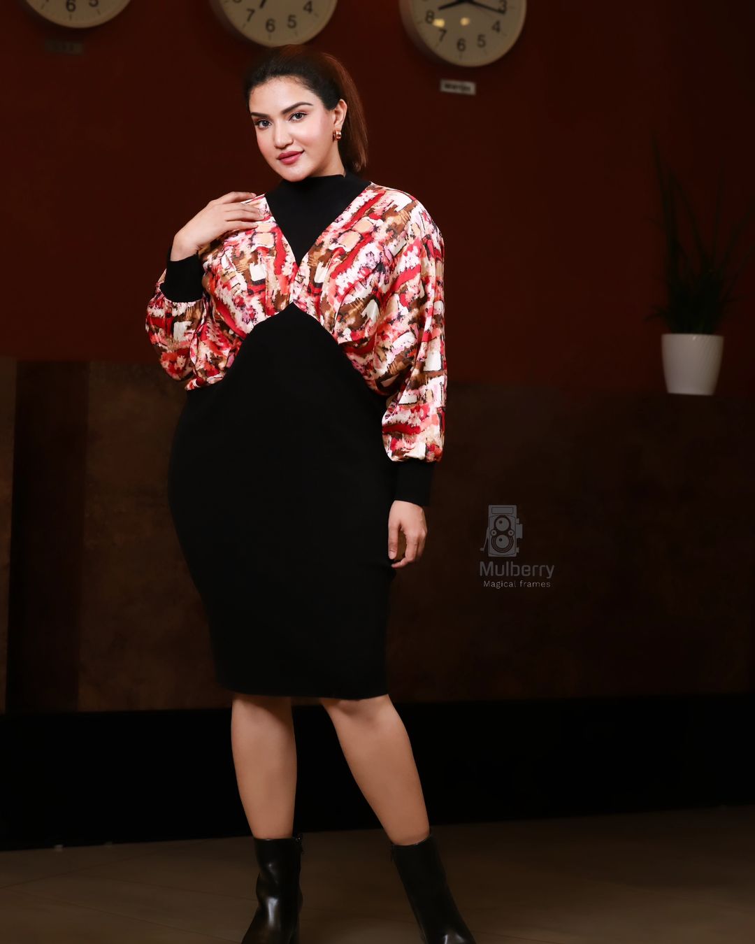 Malayalam Actress Honey Rose Pics in Black Gown